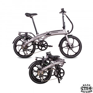 20 инча e-bike сгъваем велосипед CHRISSON EFOLDER с 8 скорости Shimano Acera матово черно