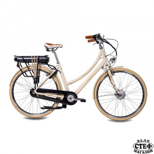 28 инча е-велосипед градски дамски CHRISSON EH1 със 7 скорости Shimano Nexus бежов
