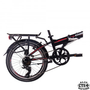 20 инча сгъваем велосипед CHRISSON FOLDRIDER 1.0 със 7 скорости Shimano Tourney черен