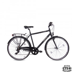 28 цола градски велосипед мъжки CHRISSON CITY ONE със 7 скорости Shimano Tourney матово черно