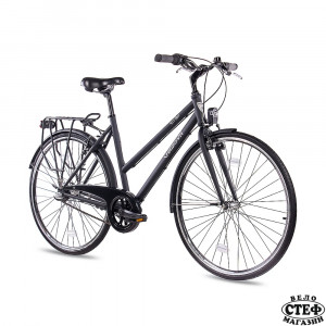 28 цола дамски градски велосипед CHRISSON CITY ONE с 3 скорости Shimano Nexus черно-мат