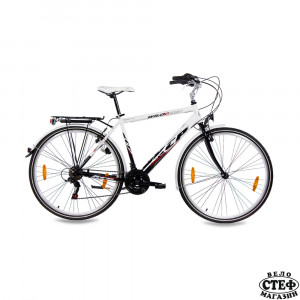28 инча градски велосипед KCP WILD CAT Gent с 18G SHIMANO бяло черно