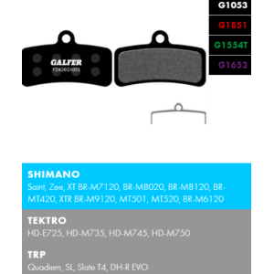 Спирачни накладки GALFER BIKE FD426G1053 PERFORMANCE SHIMANO / TEKTRO / TRP