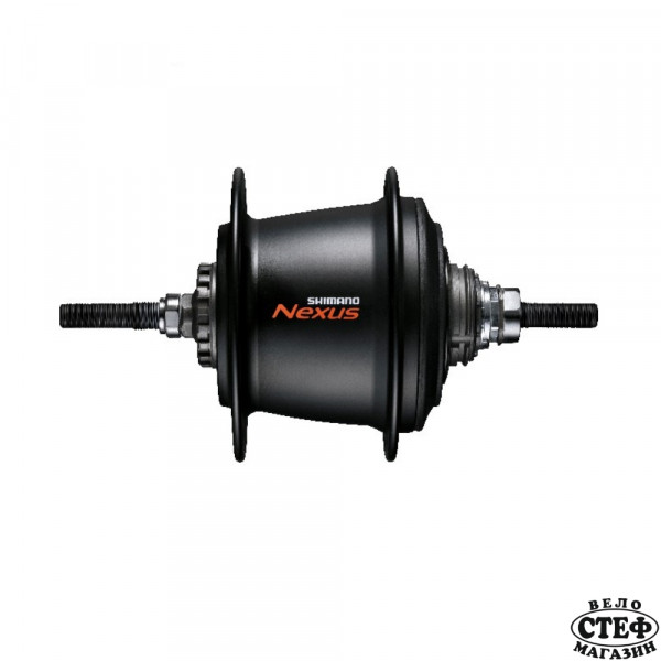 ЗАДНА ГЛАВИНА С ВЪТРЕШНИ СК. SHIMANO NEXUS SG-C3001-7R, 7-СК., ЗА РОЛКОВА СПИРАЧКА, 36H, 130X182MM, ЧЕРНА, BULK