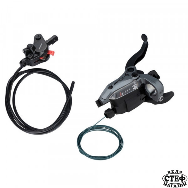 Дискова спирачка със задна команда Shimano Alivio BR-M4050 + BR-MT400 - за 9 скорости (J-KIT) OEM