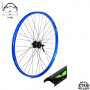 CROSSER Задна капла X-18 27.5" 32H синя с главина Shimano диск/ шлици DISC 475 QR черни спици с айлети