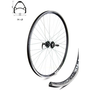 Задна капла CROSSER X-3 28" 36H с главина 242 QR на резба
