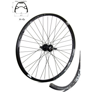 Задна капла CROSSER X-6 28" 36H с главина 242 QR айлети на резба