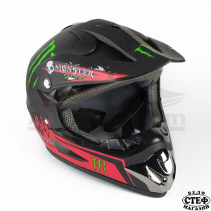 КАСКА FullFace Monster Energy ЧЕРЕН МАТ А-28